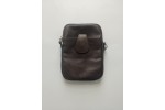 Small brown leather bag with shoulder strap